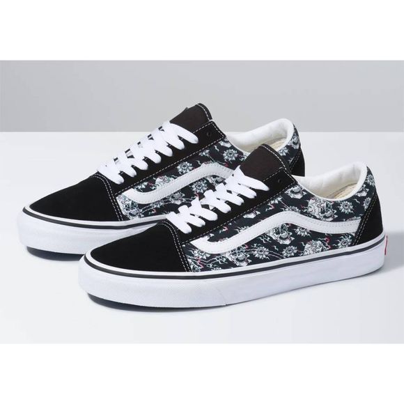 vans pressed floral old skool shoes